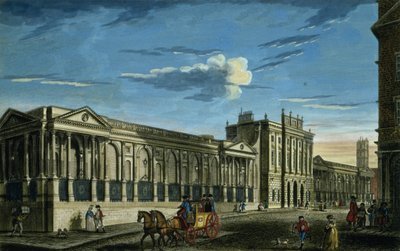 Een Uitzicht op de Bank of England, Threadneedle Street, Londen, gedrukt voor Bowles en Carver, gepubliceerd in 1797 door English School